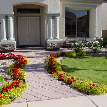 stamped concrete edging